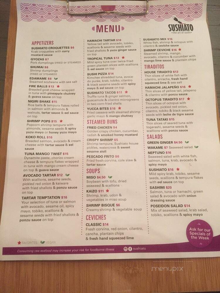 Sushiato - Weston, FL menu_pic