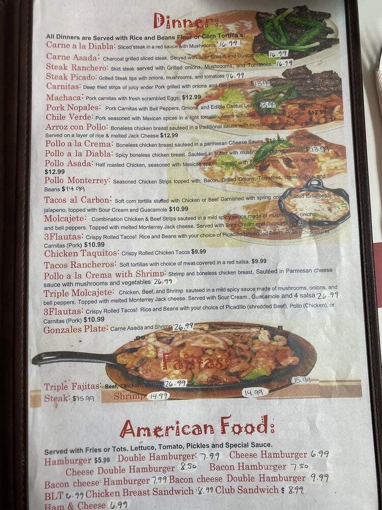 Gonzalez Mexican & American Grill - Soda Springs, ID