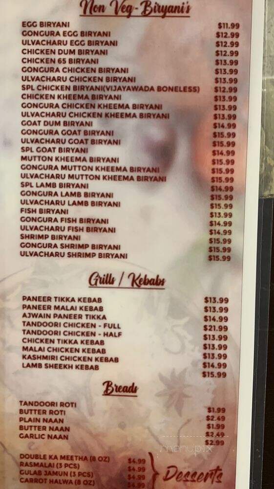 Biryani-N-Grill North - Austin, TX menu_pic