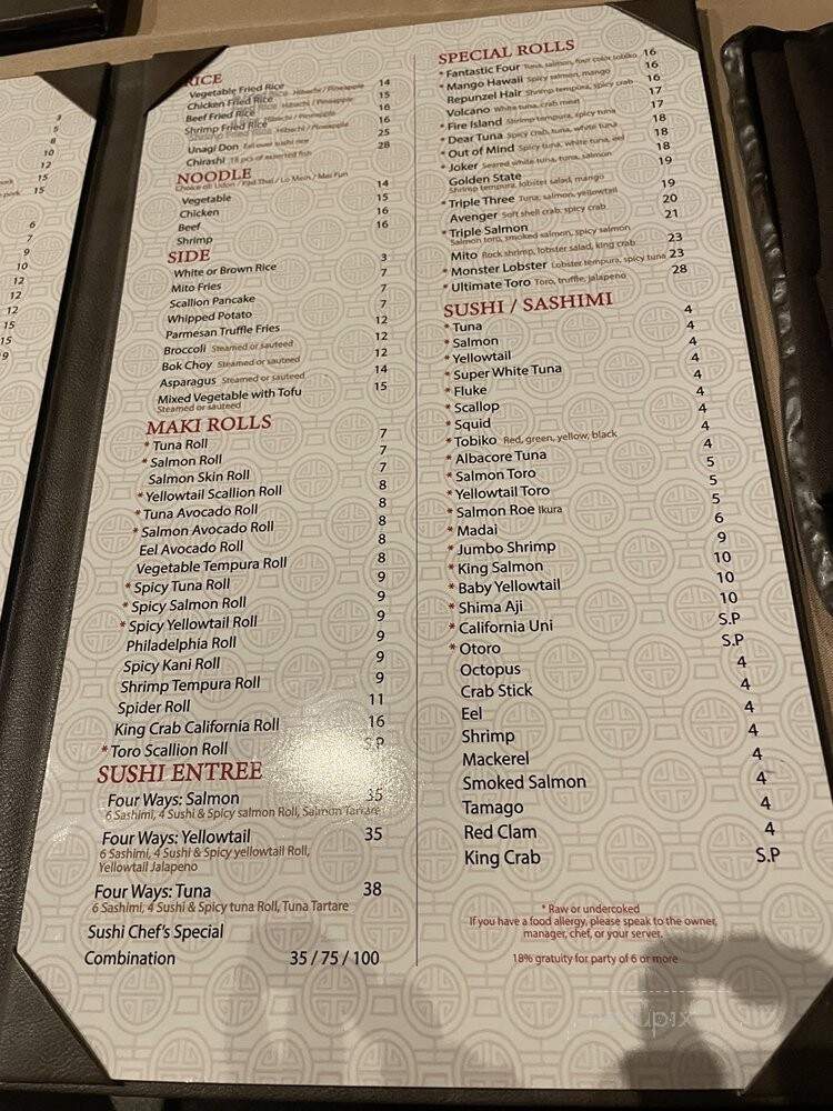 Mito Japanese Asian Fusion - Forest Hills, NY menu_pic