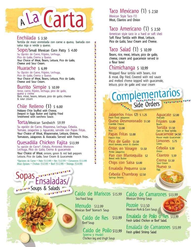 Chiles Mexican Restaurant - Tampa, FL menu_pic