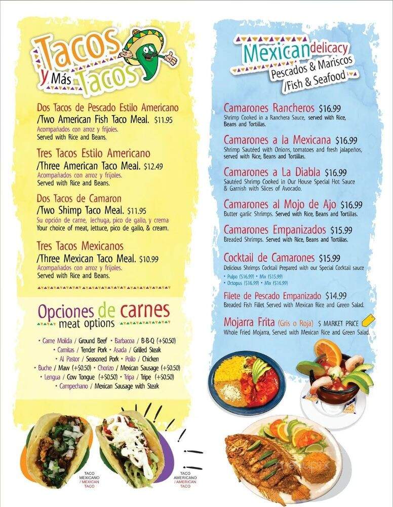 Chiles Mexican Restaurant - Tampa, FL menu_pic