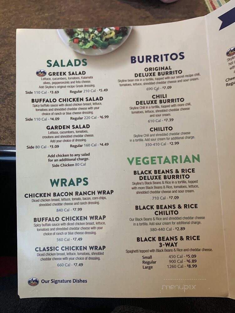 Skyline Chili - West Harrison, IN menu_pic