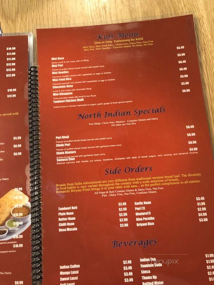 Bawarchi Biryani Point - Fort Collins, CO menu_pic
