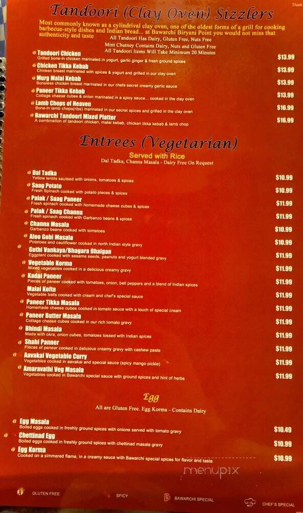 Bawarchi Biryani Point - Fort Collins, CO menu_pic
