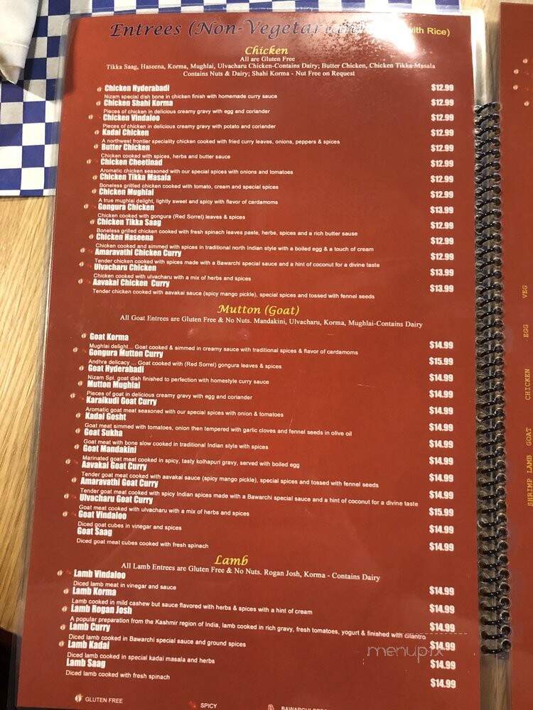 Bawarchi Biryani Point - Fort Collins, CO menu_pic
