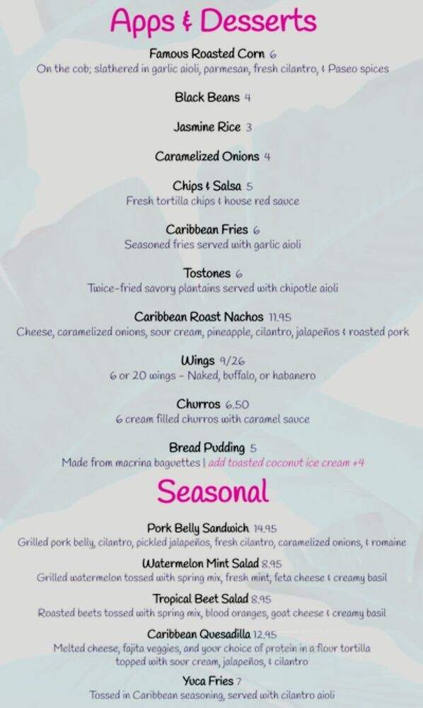 Paseo Caribbean Food - Seattle, WA menu_pic