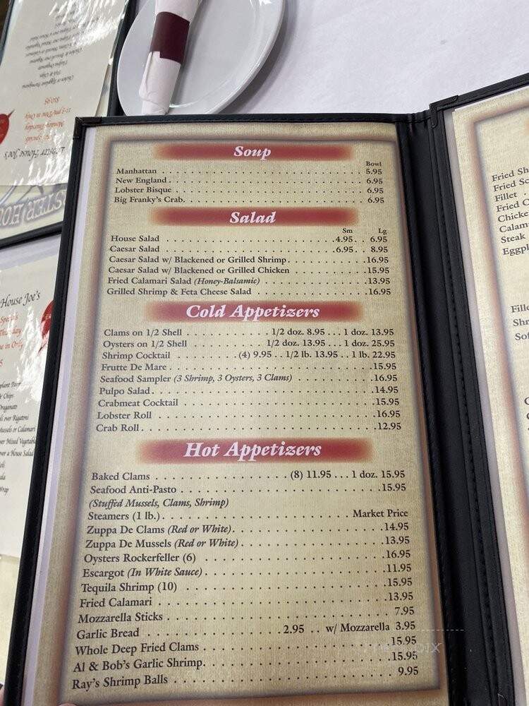 Lobster House Joe's - Staten Island, NY menu_pic
