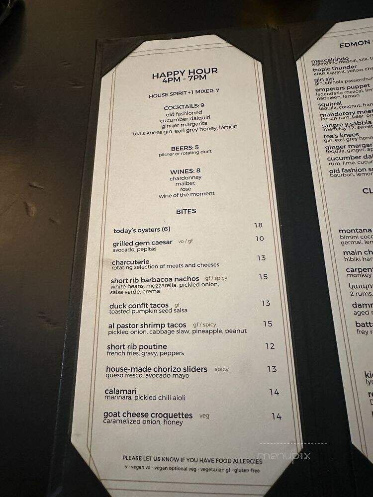 The Edmon - Los Angeles, CA menu_pic