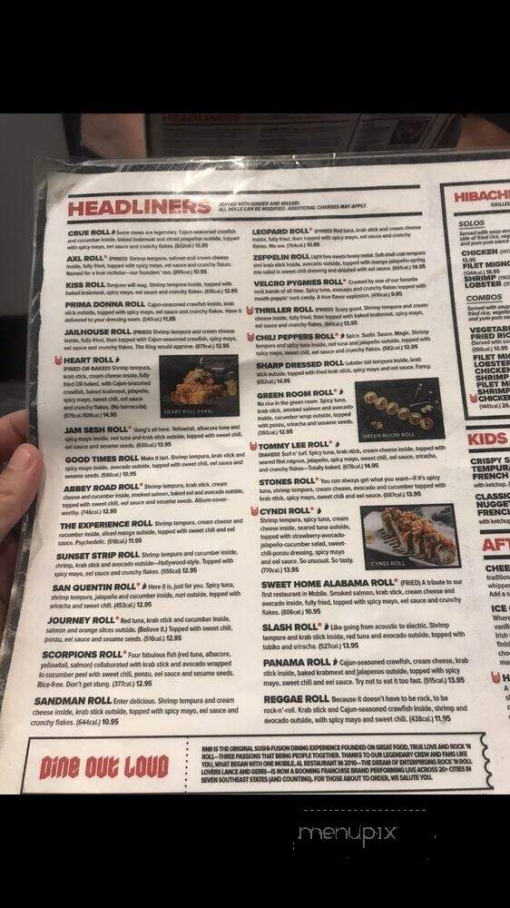 Rock N Roll Sushi - Dothan, AL menu_pic