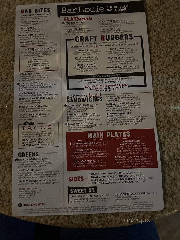Bar Louie - Northridge, CA menu_pic