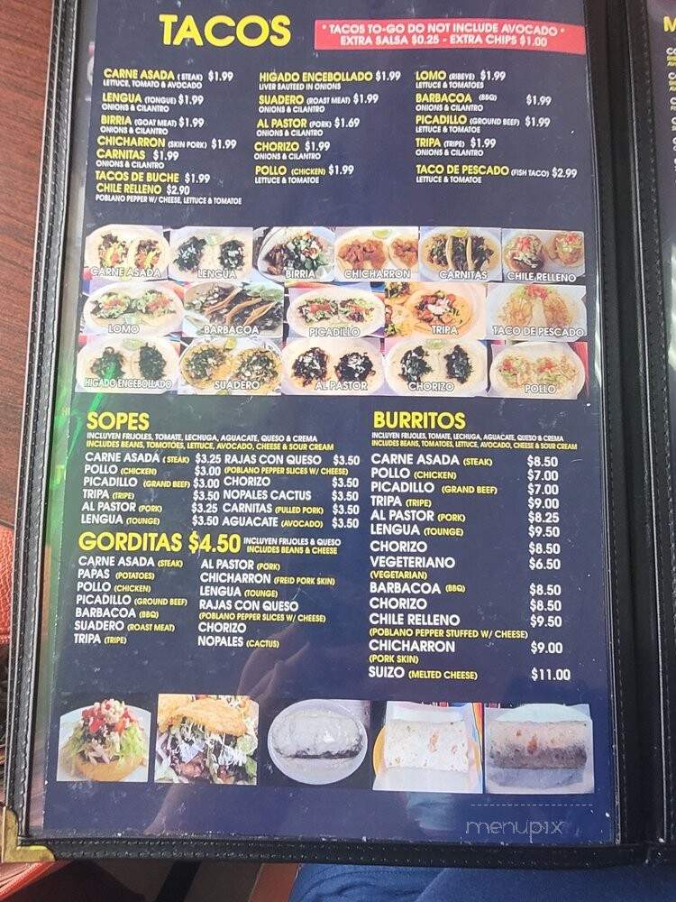 Burritos Locos #2 - Hurst, TX menu_pic