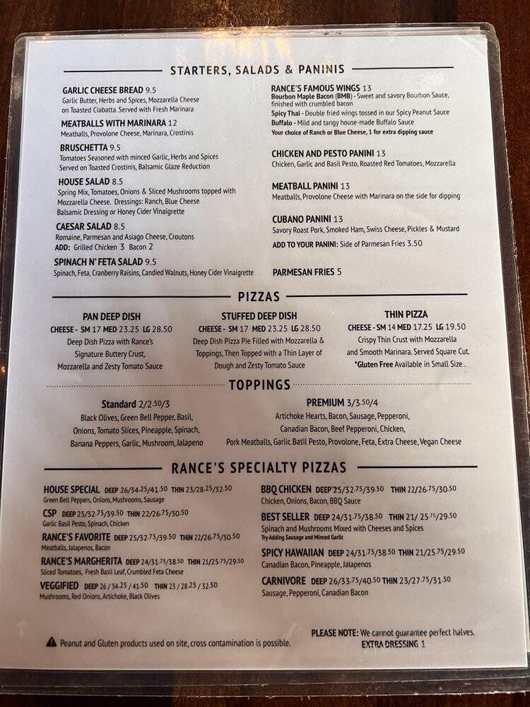 Rance's Chicago Pizza - Long Beach, CA menu_pic