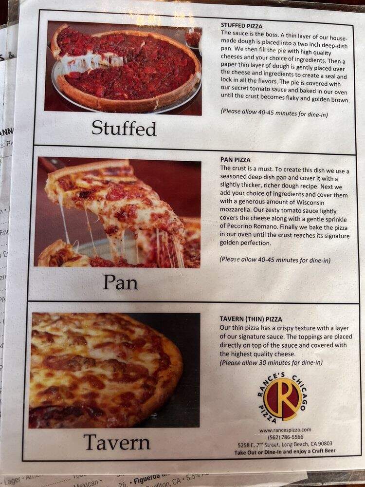 Rance's Chicago Pizza - Long Beach, CA menu_pic