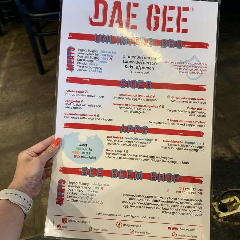 Dae Gee - Denver, CO menu_pic