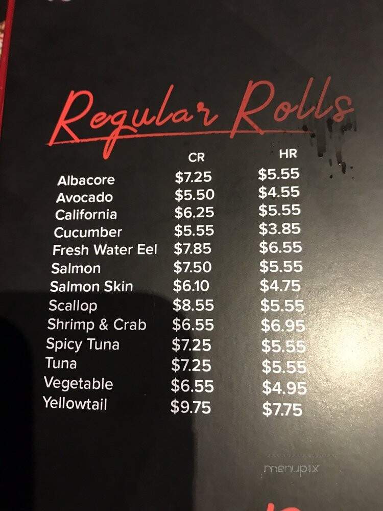 Xevichez Sushi Bar - Santa Clarita, CA menu_pic