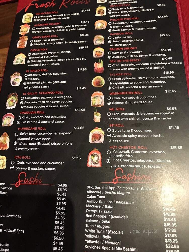 Xevichez Sushi Bar - Santa Clarita, CA menu_pic