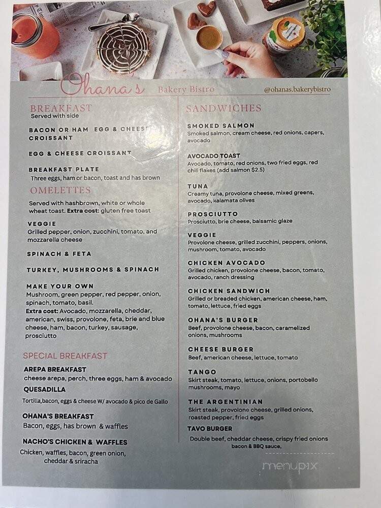 Amarena Bakery & Bistro - Lauderhill, FL menu_pic