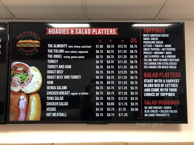 The Heavenly Hoagie - Mooresville, NC menu_pic