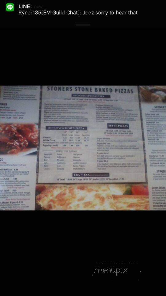 Stoner's Pizza Joint - Macon, GA menu_pic