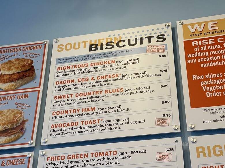Rise Biscuits & Donuts - Raleigh, NC menu_pic