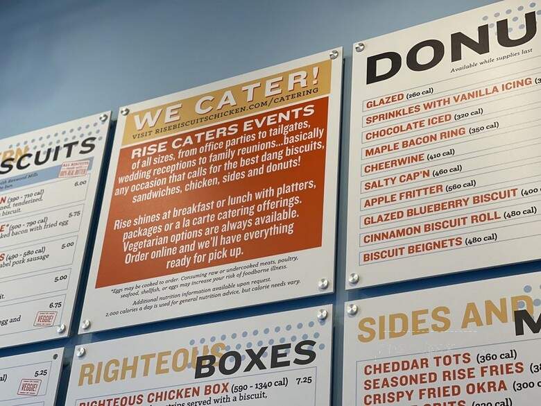 Rise Biscuits & Donuts - Raleigh, NC menu_pic