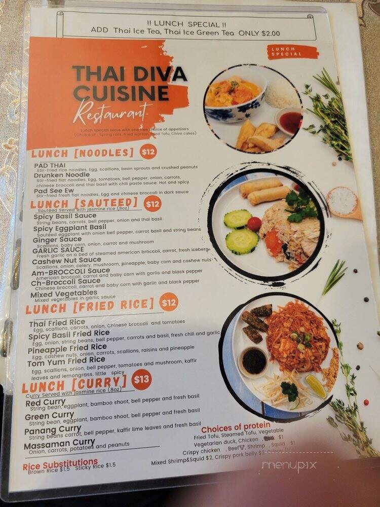 Thai Diva Cuisine - Woodside, NY menu_pic