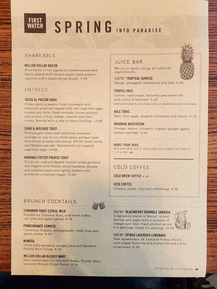First Watch - Glendale, AZ menu_pic
