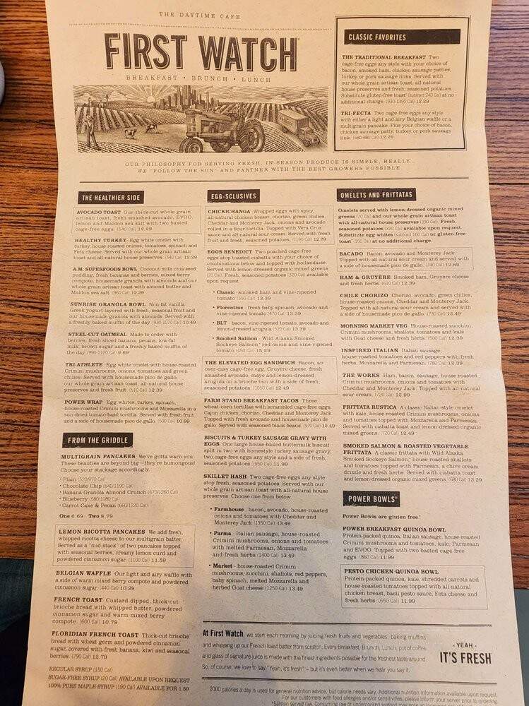 First Watch - Glendale, AZ menu_pic