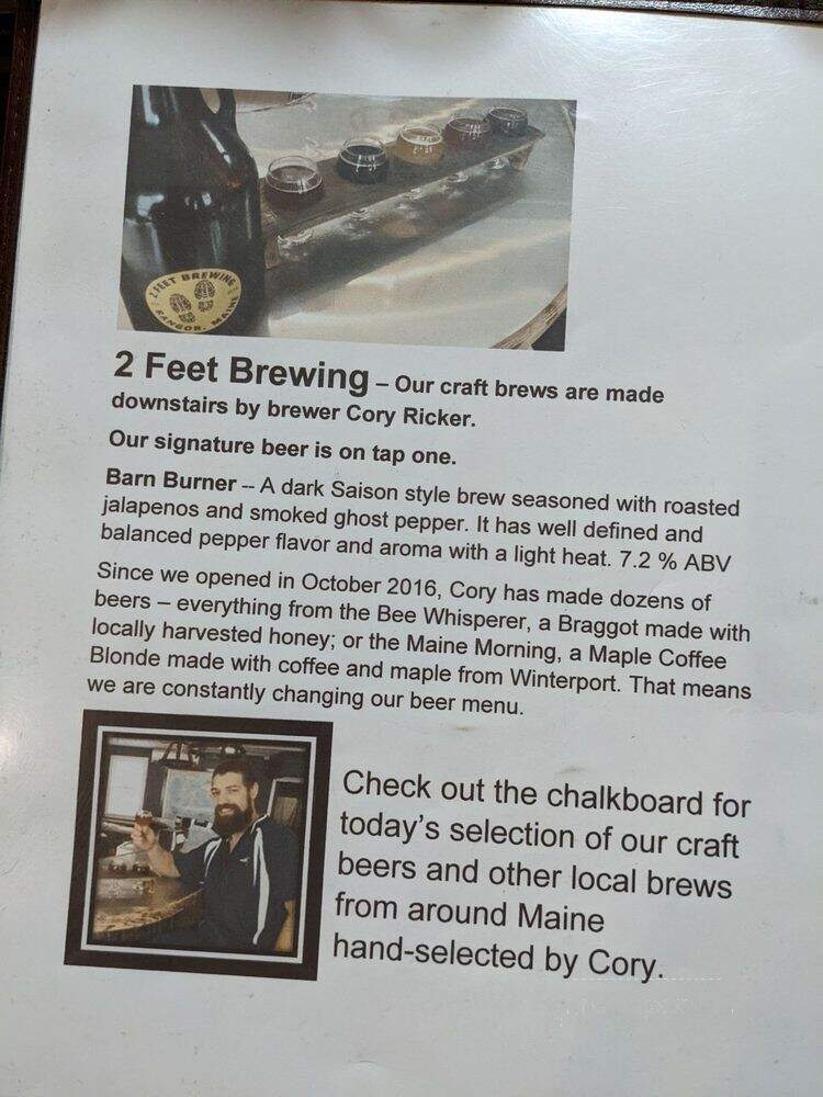 2 Feet Brewing - Bangor, ME menu_pic