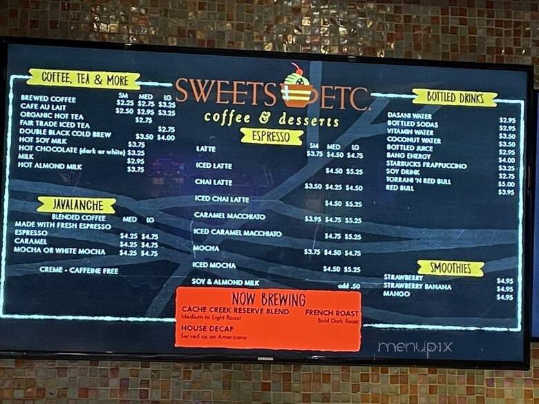Sweet Etc - Brooks, CA menu_pic