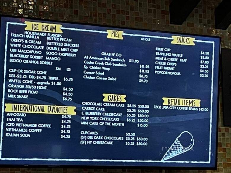 Sweet Etc - Brooks, CA menu_pic