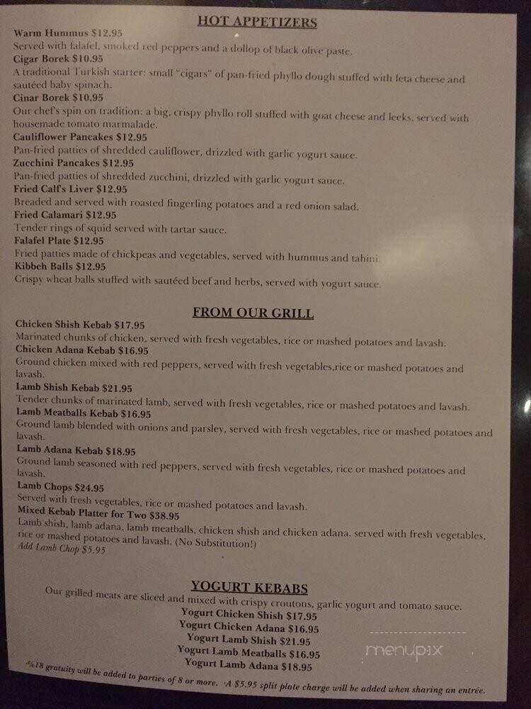 Cinar Turkish Restaurant - West Caldwell, NJ menu_pic