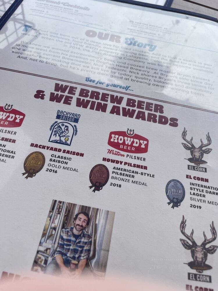 The Post Chicken & Beer - Denver, CO menu_pic