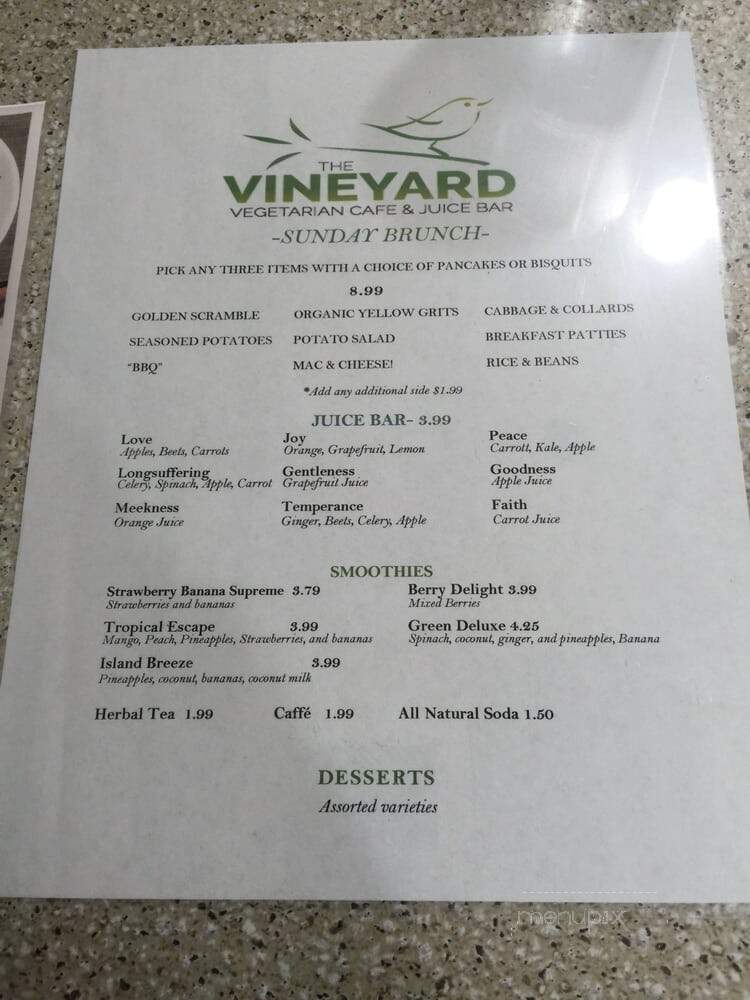 The Vineyard Vegetarian Cafe & Juice Bar - Summerville, GA