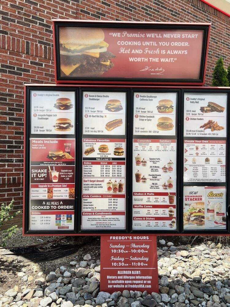 Freddy's Frozen Custard & Steakburgers - Greensboro, NC menu_pic