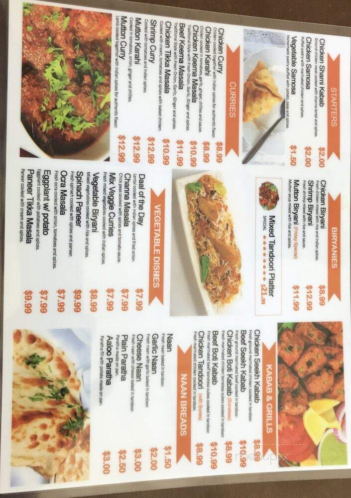 Handi Kabab House - Los Angeles, CA menu_pic