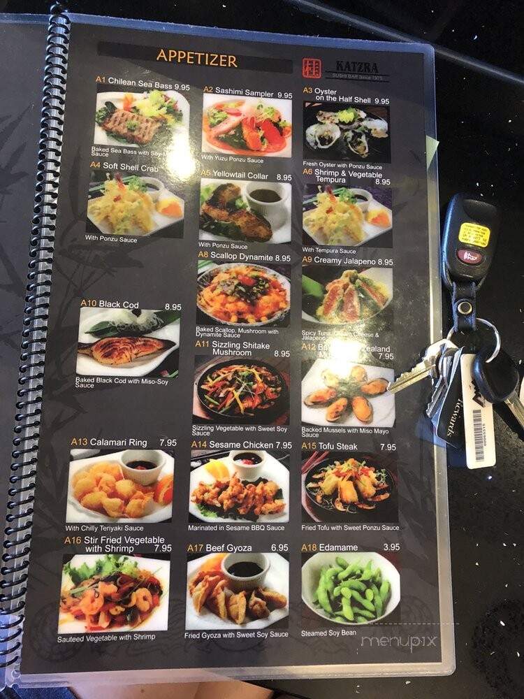 Katzra Sushi Bar - San Diego, CA menu_pic
