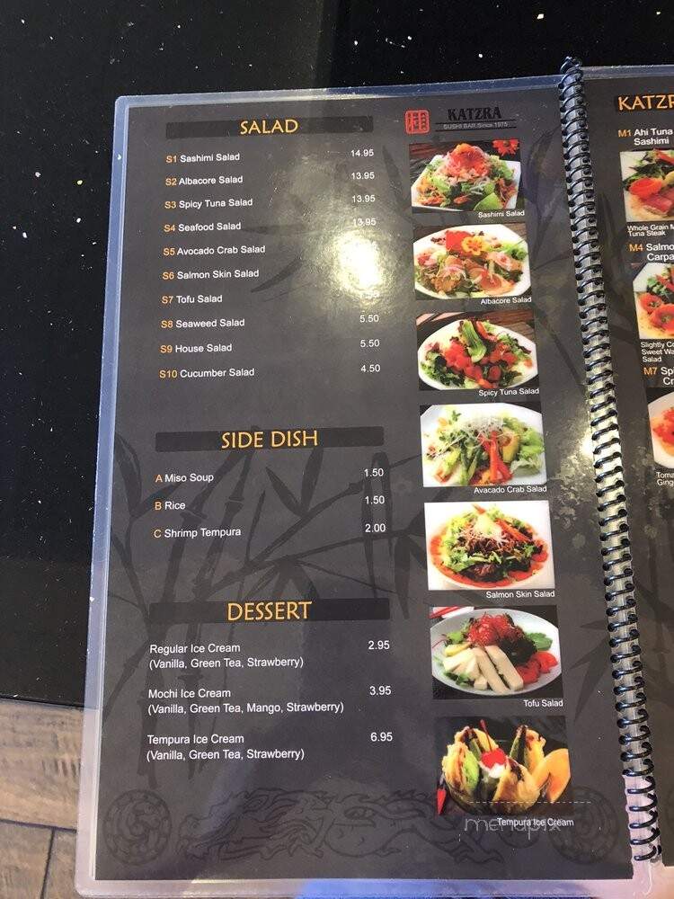 Katzra Sushi Bar - San Diego, CA menu_pic