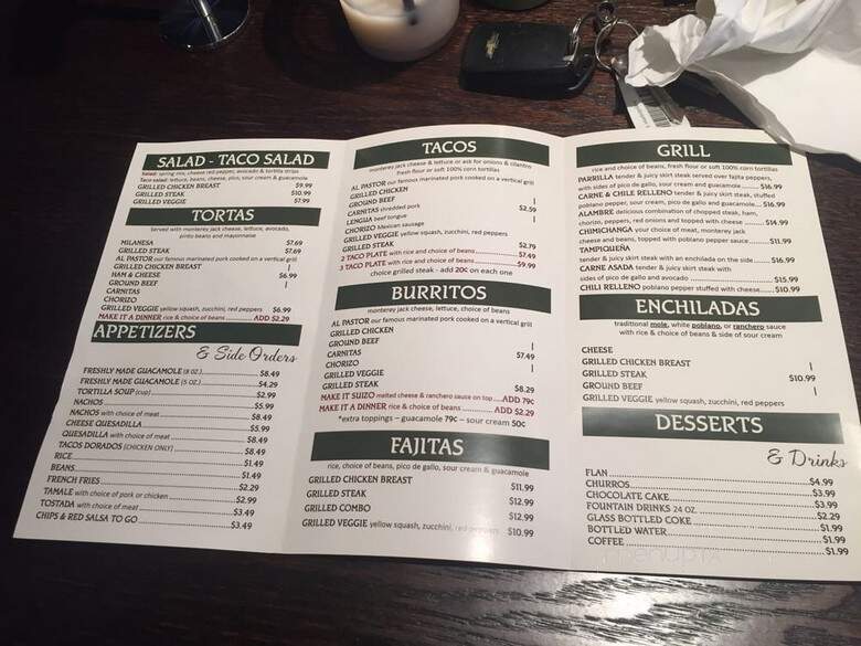 Burrito Parrilla Mexicana - Lisle, IL menu_pic