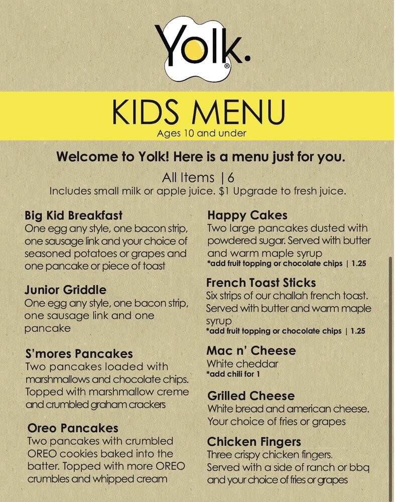 Yolk - Indianapolis, IN menu_pic