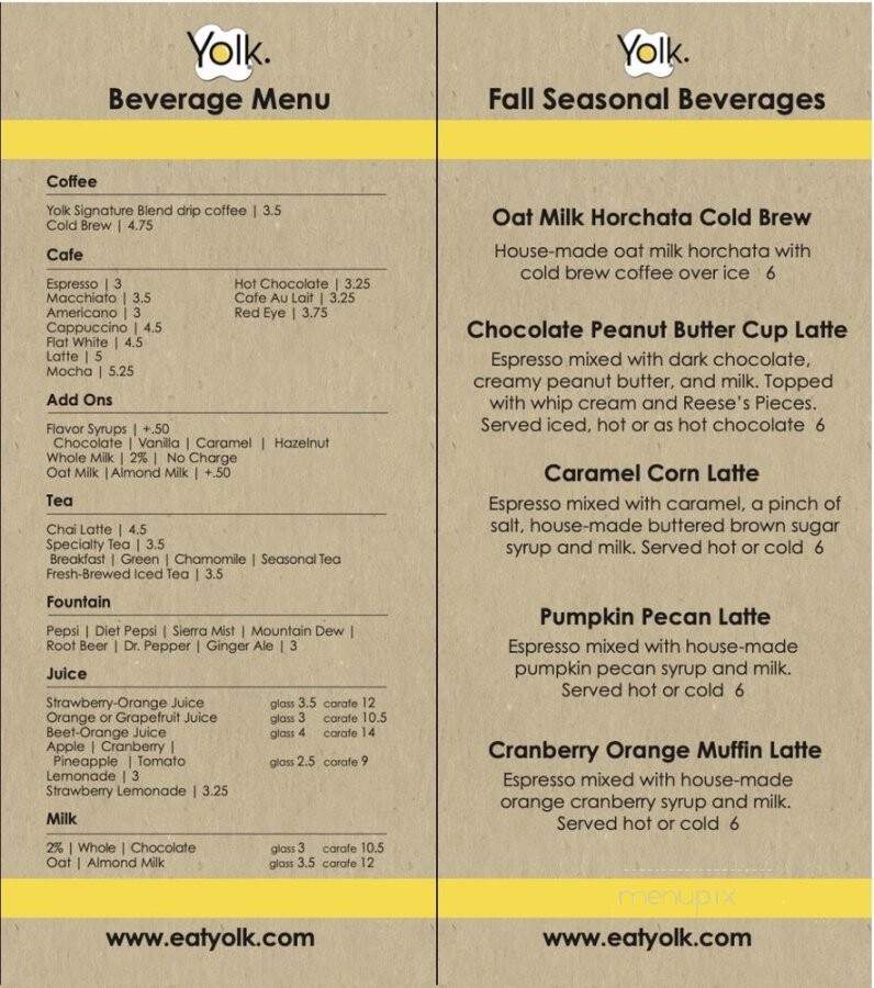 Yolk - Indianapolis, IN menu_pic