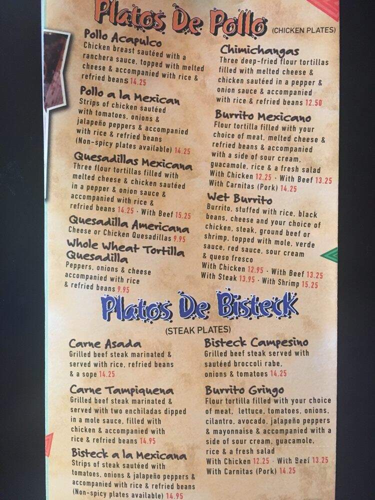 El Tipico - Somers Point, NJ menu_pic