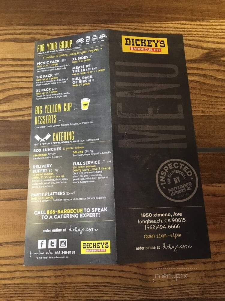 Dickey's Barbecue Pit - Long Beach, CA menu_pic