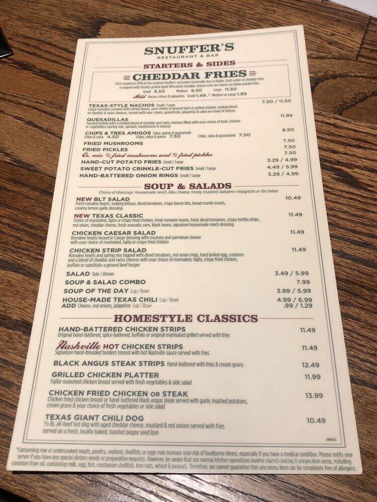 Snuffer's Resturant & Grill - Greenville, TX