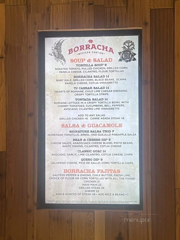 Borracha Mexican Cantina - Henderson, NV menu_pic