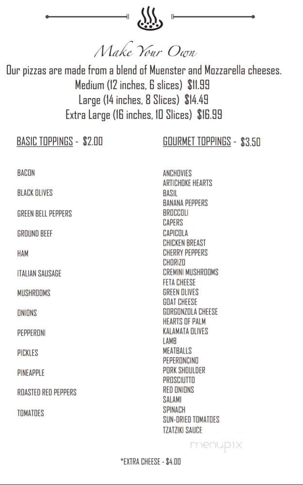 Merrick's Pizza - Coral Gables, FL menu_pic