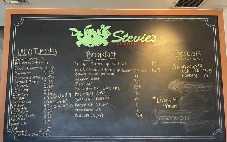 Stevie's Creole Cafe - Los Angeles, CA menu_pic