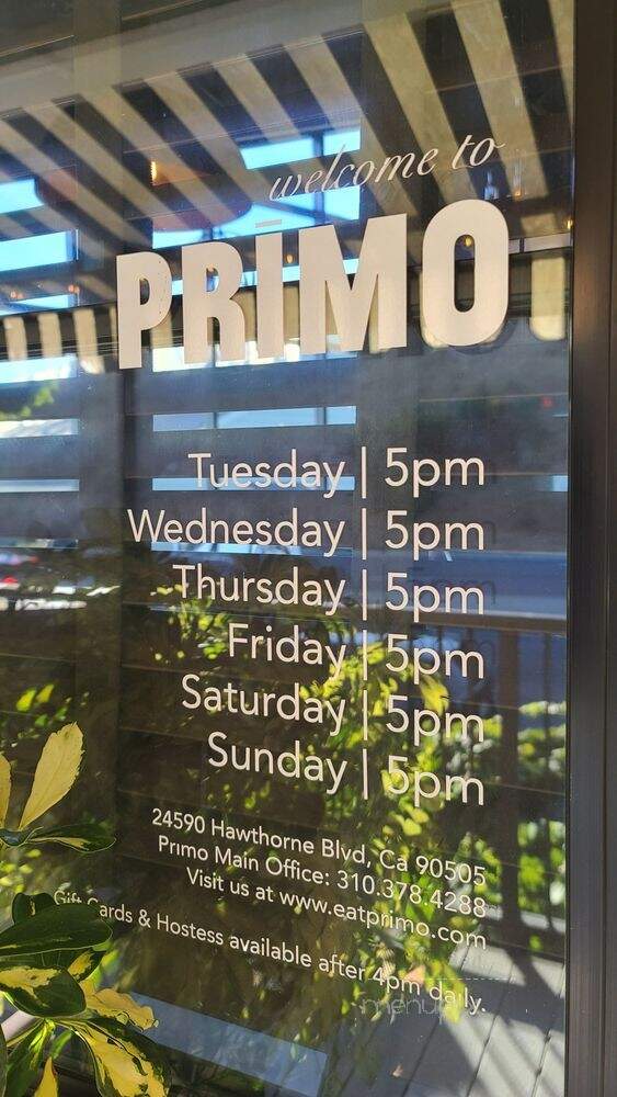 Primo Italia - Torrance, CA menu_pic