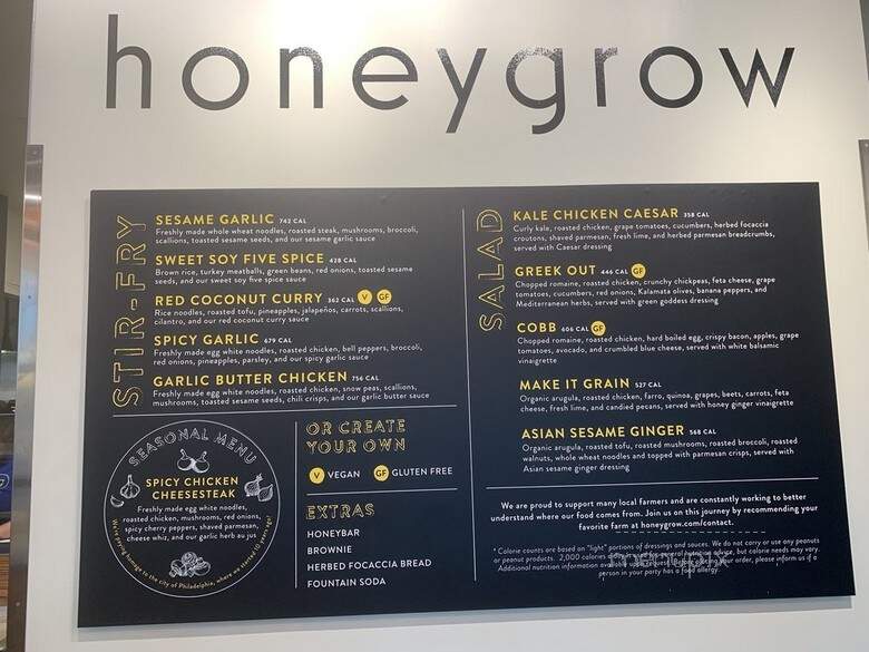 Honeygrow - King of Prussia, PA menu_pic